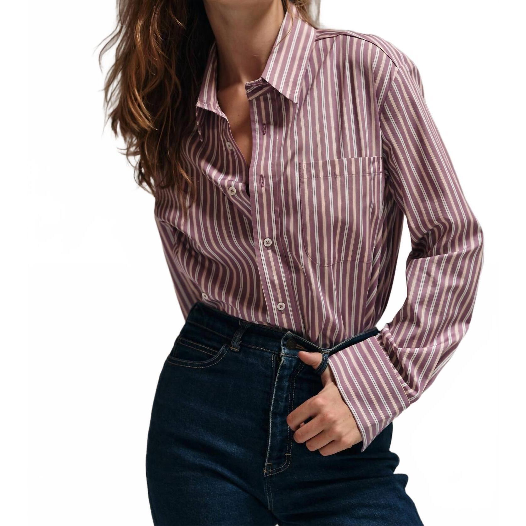 New Cissa Shorty Long Sleeve Shirt In Clovelly Stripe